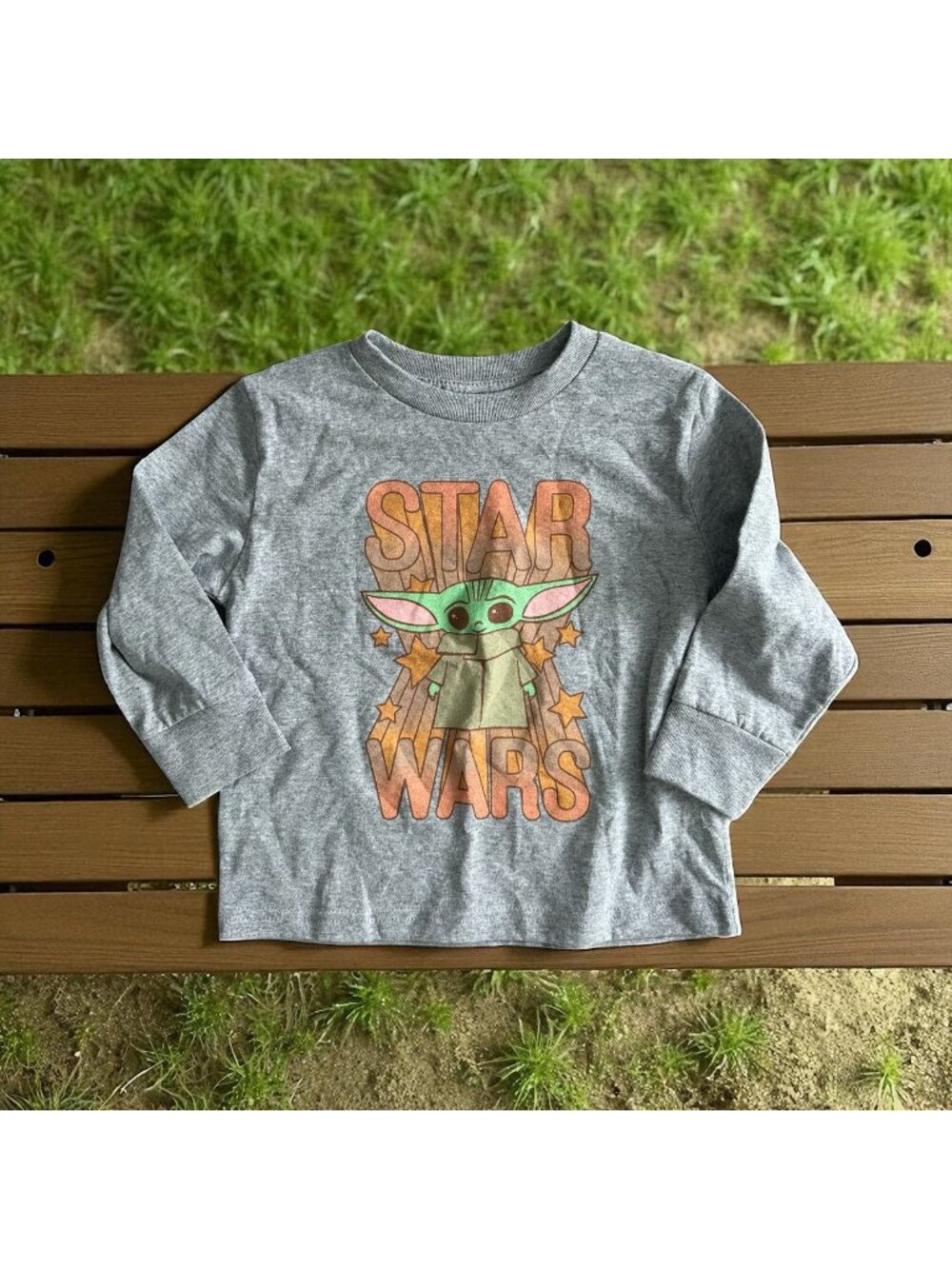 STAR WARS The Child Gray Long Sleeve T Shirt Size 4T NEW NWOT